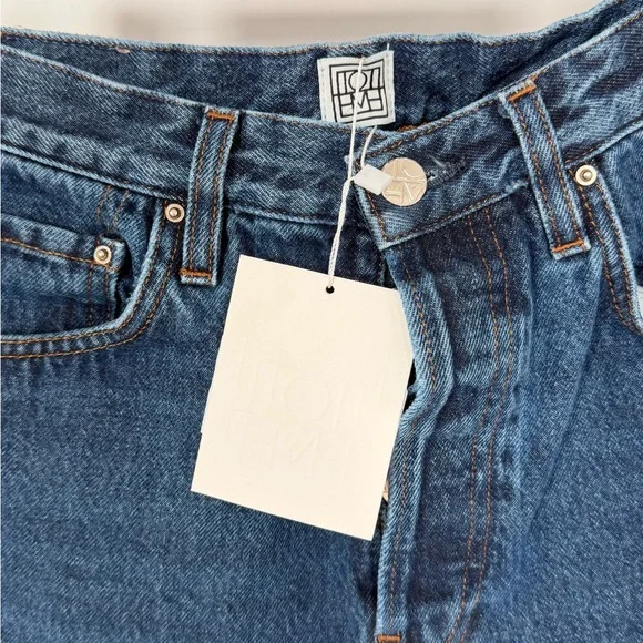 Toteme Dark Blue Straight Leg Jeans - Picture 5 of 5